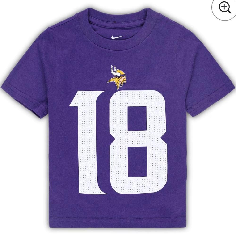 Toddler Nike Justin Jefferson Purple Minnesota Vikings T-Shirt 4T